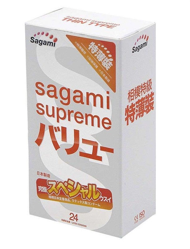 Ультратонкие латексные презервативы Sagami Xtreme Superthin, 24 шт - фото 143639