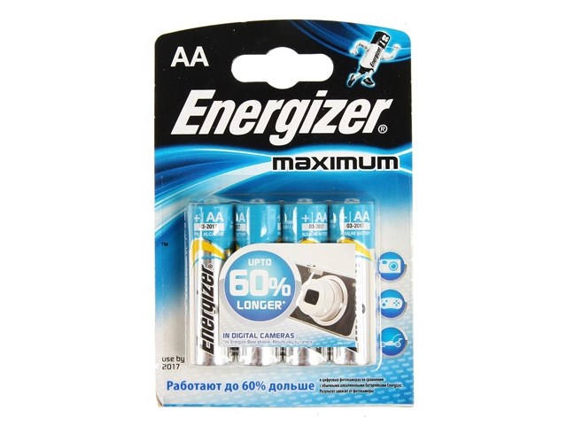 Батарейки Energizer MAXIMUM AA, 4 шт - фото 143668