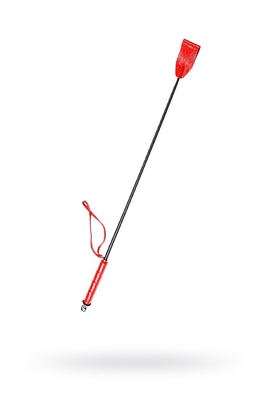 Красный стек с кожаной ручкой, 70 см - фото 143814