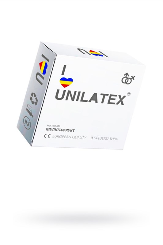 Презервативы Unilatex, multifrutis, аромат, цветные, 19 см, 5,4 см, 3 шт - фото 157187