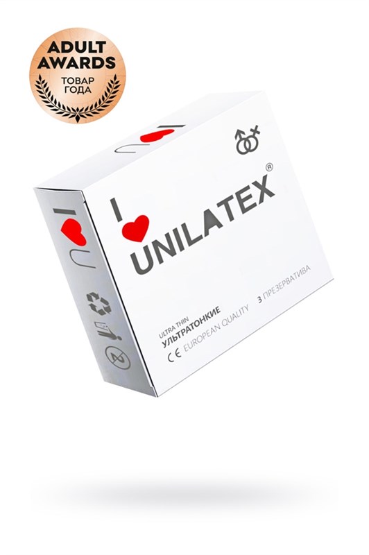 Презервативы Unilatex, natural ultrathin, ультратонкие, 19 см, 5,4 см, 3 шт - фото 157189