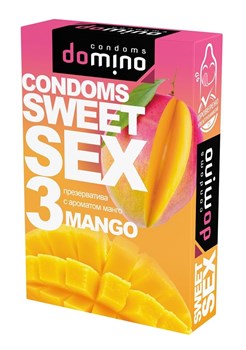 Презервативы для орального секса DOMINO Sweet Sex с ароматом манго, 3 шт