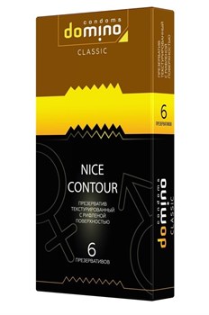 Презервативы с рёбрышками DOMINO Classic Nice Contour, 6 шт