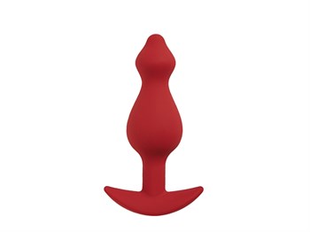 Бордовая анальная пробка Libra (L), 14,2х4,4 см