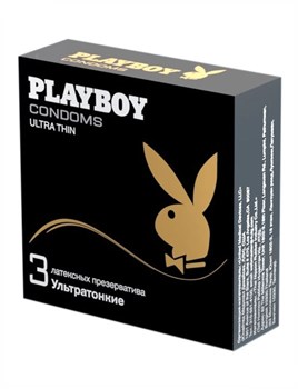 Презервативы Playboy Ultra Thin (Ультратонкие), 3 шт