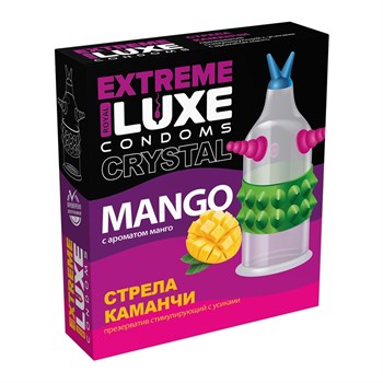 Стимулирующий презерватив "Стрела команчи" с ароматом манго