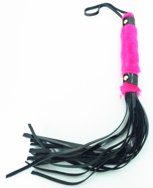 Плеть из лака с розовым мехом BDSM LIGHT 740004ars - фото 167715