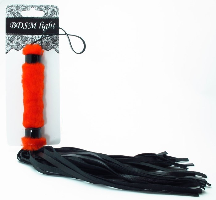 Нежная плеть с красным мехом BDSM LIGH 740002ars - фото 173397