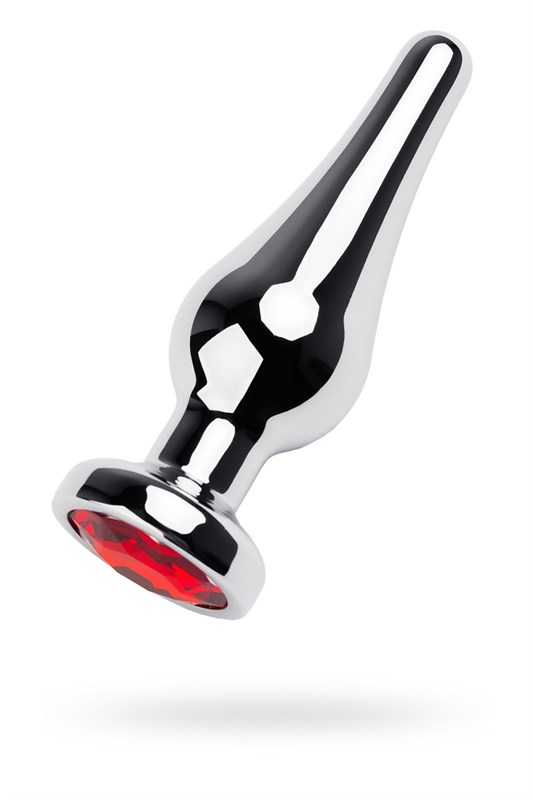 Анальный страз с кристаллом цвета рубин Metal by TOYFA, 10х3 см 10T-00009535