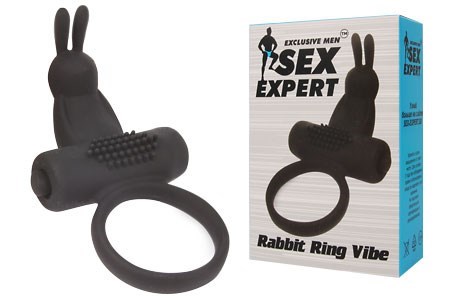 Эрекционное кольцо с ушками и вибрацией Sex Expert SEM-55058 - фото 183326