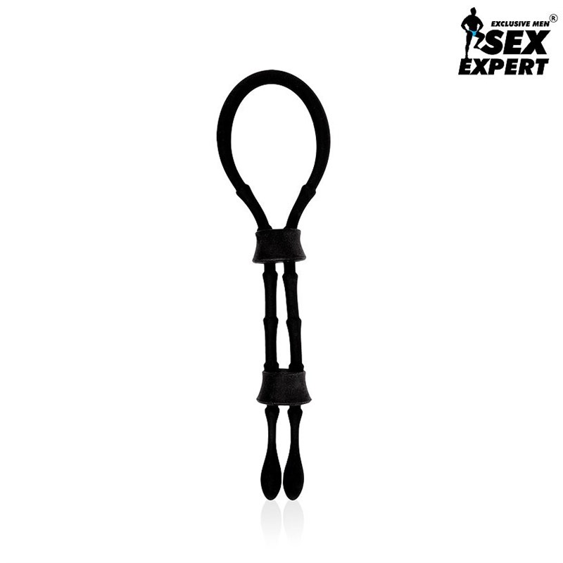 Черное лассо на пенис SexExpert SEM-55155 - фото 183331