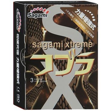 Суженные к основанию презервативы Sagami Xtreme Cobra - 3 шт. 143152 - фото 183643