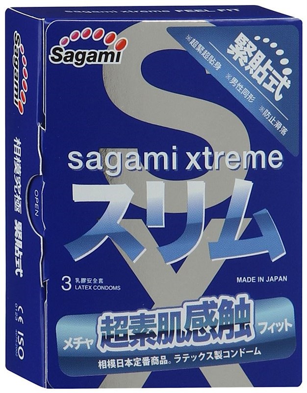 Презервативы розовые SAGAMI Xtreme Feel Fit 3шт. (Супер облегающие) 143151 - фото 184185