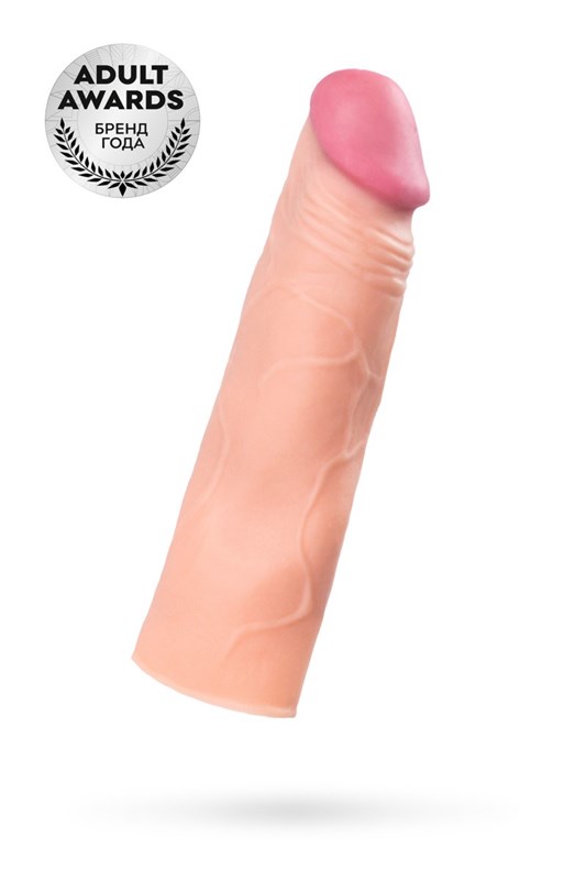 Насадка на пенис TOYFA A-Toys, SoftSkin, телесный, 16,5 см 863006 - фото 187284