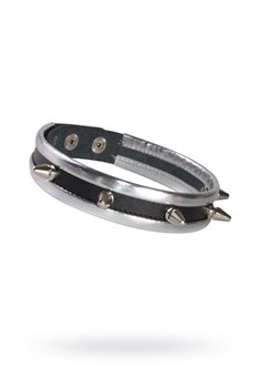 Ошейник кожаный Sitabella серебристый 3125-16