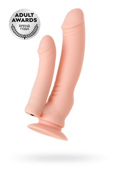 Реалистичный фаллоимитатор TOYFA A-Toys Twint, силикон, телесный, 19,5 см, 3,4 см 761030