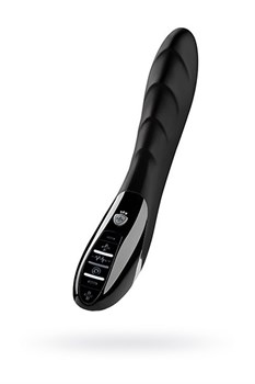 Вибратор с электростимуляцией Sizzling Simon Black Edition - 27 см. 46872