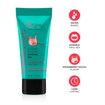 Съедобный интимный гель Orgie Lube Tube Cocktail Strawberry Mojito, 50 мл O17212