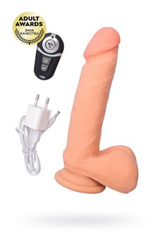 Вибратор с пультом ДУ RealStick Elite Vibro, TPR, телесный, 10 режимов вибрации, 20 , 3.8 987002-1