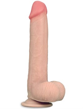 Фаллоимитатор на присоске Sliding Skin Dual Layer Dong, телесный, 40х210 мм LV317003