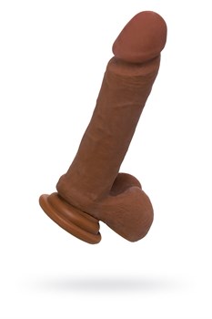 Реалистичный фаллоимитатор TOYFA RealStick Elite Mulatto, коричневый, 16 см, 4 см 982102-1