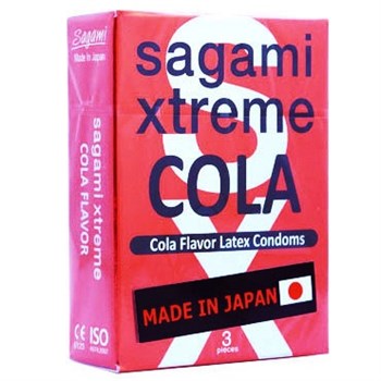 Презервативы Sagami Xtreme Cola латексные, с ароматом колы 3шт. 143157