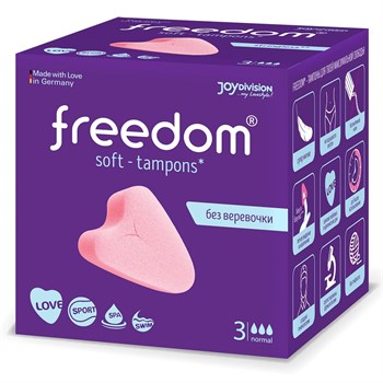 Женские гигиенические тампоны без веревочки FREEDOM normal, 3 шт 12230