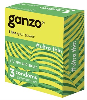 Презервативы GANZO ULTRA THIN (Ультратонкие), 3 шт 104482