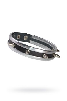 Ошейник кожаный Sitabella серебристый 3125-16