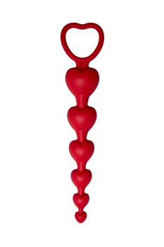 Красная анальная цепочка Love Beam, 18 см 105511