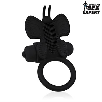 Эрекционное виброкольцо с бабочкой Sex Expert SEM-55207