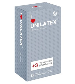 Презервативы с точками Unilatex Dotted - 12 + 3 шт. Unilatex Dotted №12 + №3