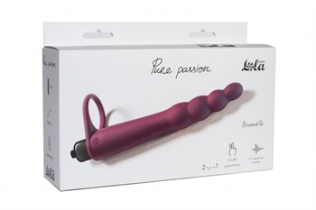 Вибронасадка для двойного проникновения Pure Passion Bramble Wine red 1201-02lola