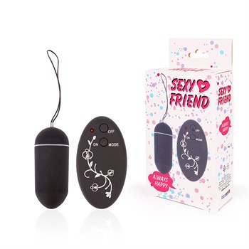 Черное виброяйцо Sexy Friend с 10 режимами вибрации SF-70196-1