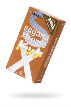 Презервативы Sagami, xtreme, feel up, латекс, 19 см, 5,3 см, 10 шт. 727/1