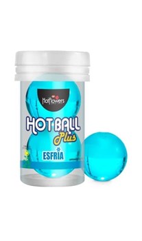 Возбуждающий лубрикант HOT BALL PLUS в виде двух шариков (Охлаждающий) HC591