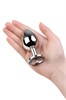 Утяжеленная анальная пробка с кристаллом Metal by TOYFA, 9,2х4 см 10T-00009553