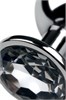 Утяжеленная анальная пробка с кристаллом Metal by TOYFA, 9,2х4 см 10T-00009553