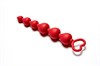 Красная анальная цепочка Heart Ray, 17,5 см 105513