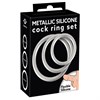 Набор из 3 эрекционных колец под металл Metallic Silicone Cock Ring Set 105372170000
