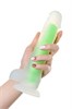 Зеленый фаллоимитатор светящийся в темноте Clark Glow, 22 см 872001