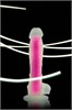 Розовый фаллоимитатор светящийся в темноте James Glow, 18 см 872013