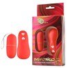 Красное гладкое виброяйцо с дистанционным управлением 400-11 BX DD