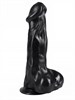 Гелевый фаллоимитатор на присоске с вибрацией и мошонкой, 19,5х5 см 354-26 BX DD