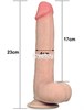 Фаллоимитатор на присоске Sliding Skin Dual Layer Dong, телесный, 40х210 мм LV317003