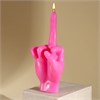 Свеча формовая "F*ck you", розовая 7660744