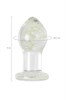 Анальная втулка Sexus Glass светящаяся в темноте, стекло, прозрачная, 9 см 912308