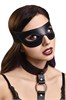 Маска Pecado BDSM, открытая острая, натуральная кожа, черная 07313