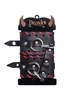 Оковы Pecado BDSM, с красной окантовкой, натуральная кожа, черные 02152