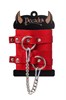 Оковы Pecado BDSM, мягкие с люверсами, натуральная кожа, красные 02197
